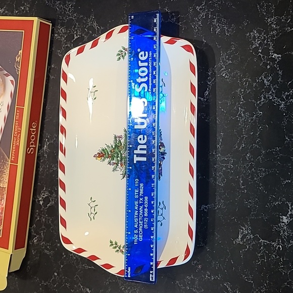 🎄 NIB Spode Peppermint Dessert Tray - Picture 3 of 6